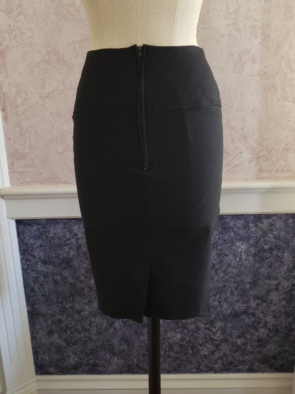 Retro Style Black Bodycon Pencil skirt Size 0 - Picture 4 of 12